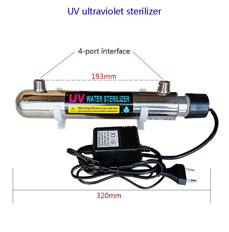 UV Ultraviolet Water Sterilizer – Silver and Black water filter, filter, water purifier,