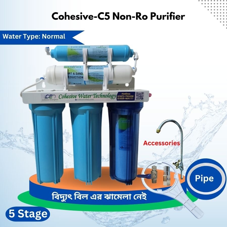 Cohesive C-5 Non Ro Purifier water filter. water filter, best water filter, water purifier, filter